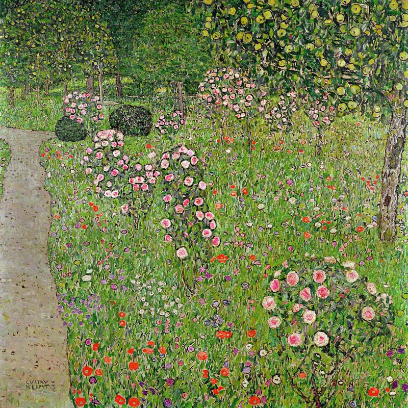 Orchard with roses (Obstgarten mit Rosen) from Gustav Klimt