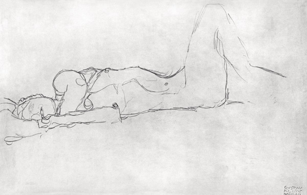 Reclining Female Nude from Gustav Klimt