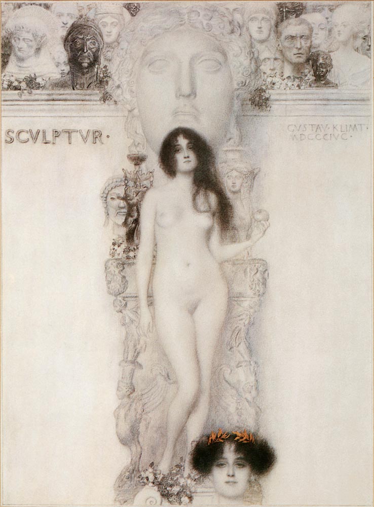 Master drawing for the allegory from Gustav Klimt