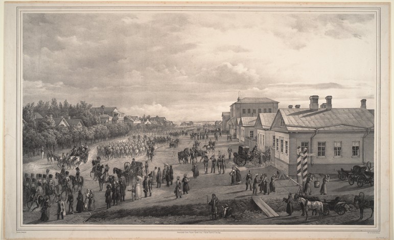 Parade of Chevalier Gardes through Krasnoye Selo from Gustav Schwarz