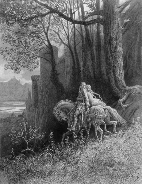 Geraint and Enid Ride Away, illustration from ''Idylls of the King'' from Gustave Alfred TennysonDore