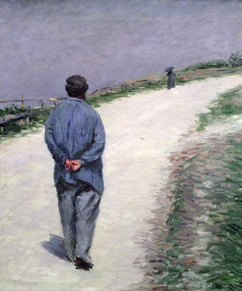 Pere Magloire on the Road to Saint-Clair, Etretat from Gustave Caillebotte