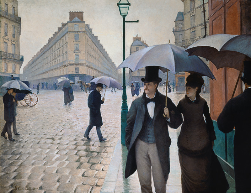 Street in Paris, Rain from Gustave Caillebotte