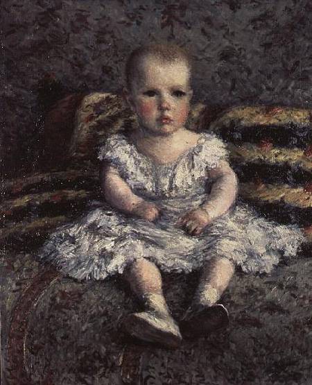 Child on a sofa from Gustave Caillebotte