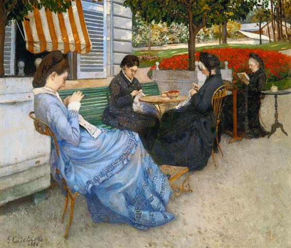 Portraits a la campagne - group-portrait from Gustave Caillebotte