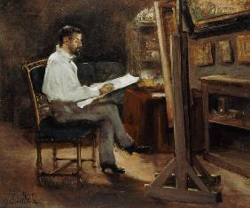 The Artist Morot in his Studio