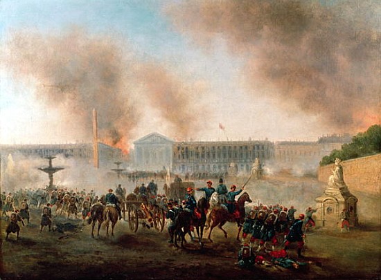 Battle in the Place de la Concorde from Gustave Clarence Rodolphe Boulanger
