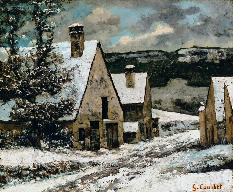 Village Edge in Winter from Gustave Courbet