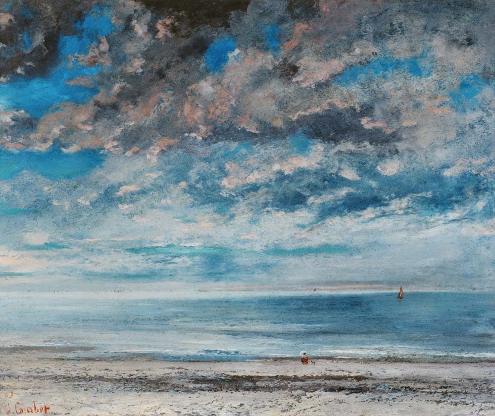 La Plage, Soleil Couchant from Gustave Courbet