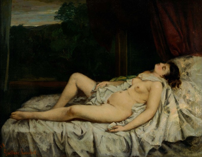 Sleeping Nude from Gustave Courbet
