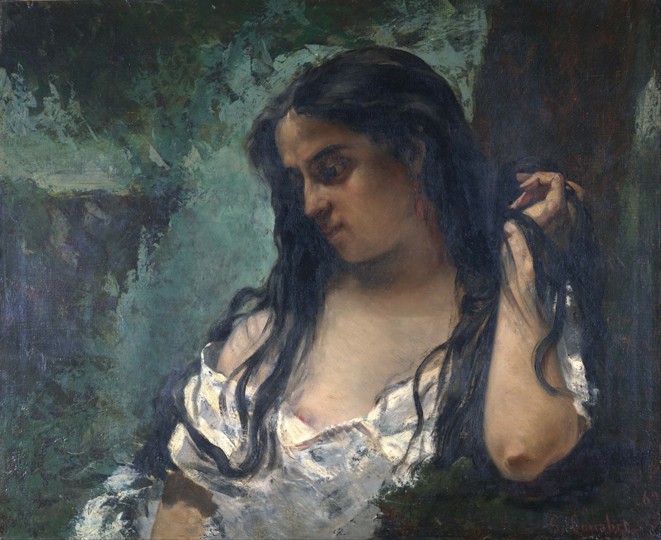 Gypsy in Reflection from Gustave Courbet