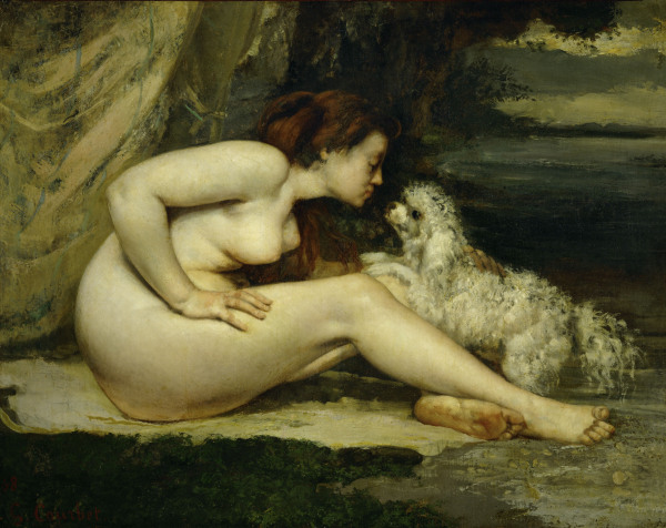 Nude with Dog from Gustave Courbet