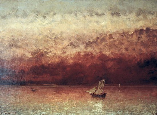 Lake Leman with Setting Sun, c.1876 from Gustave Courbet