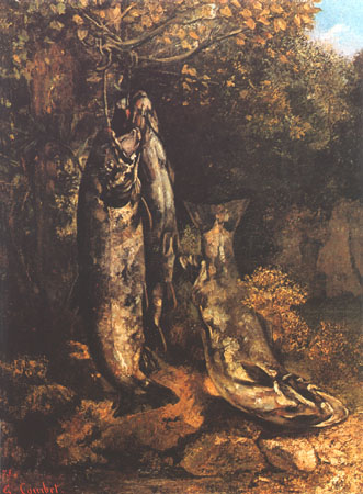 Le's trois truites de of La loue from Gustave Courbet