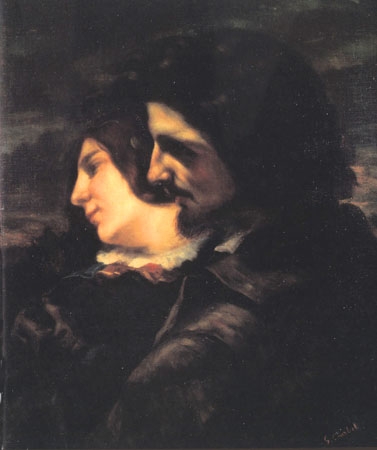 Lovers in landscape from Gustave Courbet