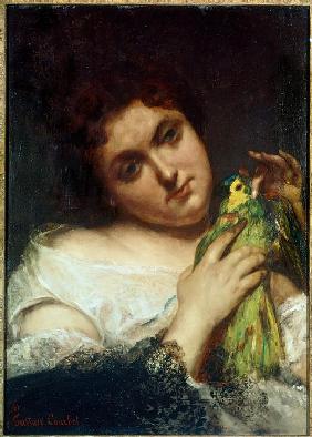 Portrait de femme portant un perroquet (La femme au perroqu