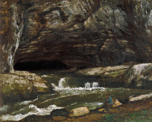 The Source of the Loue or La Grotte Sarrazine from Gustave Courbet
