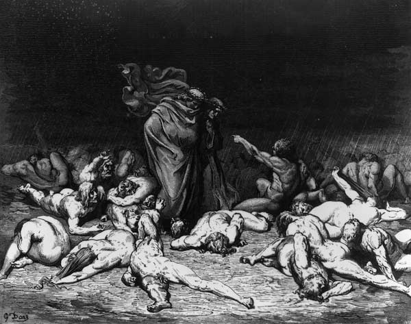 Dante and Virgil in Hell, illustration from ''The Divine Comedy'' from Gustave Doré