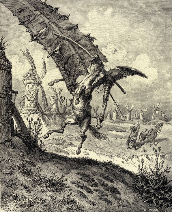 Illustration to the book "Don Quixote de la Mancha" by M. de Cervantes from Gustave Doré