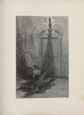 Illustration for the poem "The Raven" by Edgar Allan Poe