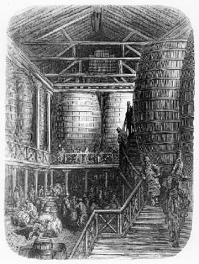 Large barrels in a brewery, from ''London, a Pilgrimage'', written by William Blanchard Jerrold (182