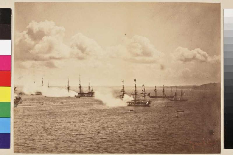 Salut der französischen Flotte vor Cherbourg from Gustave Le Gray