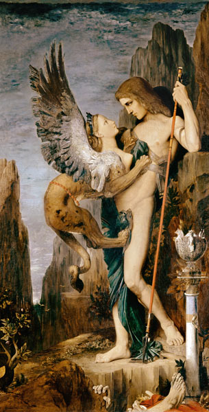 Oedipus and the Sphinx from Gustave Moreau