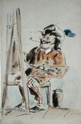 Caricature of an artist