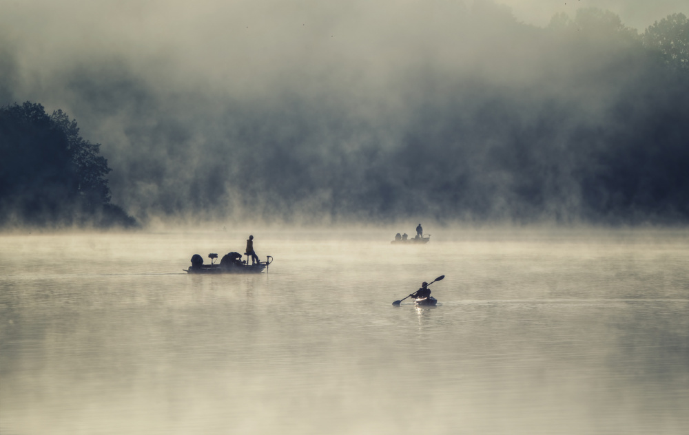 Boating in the misty lake from Hannah Zhang