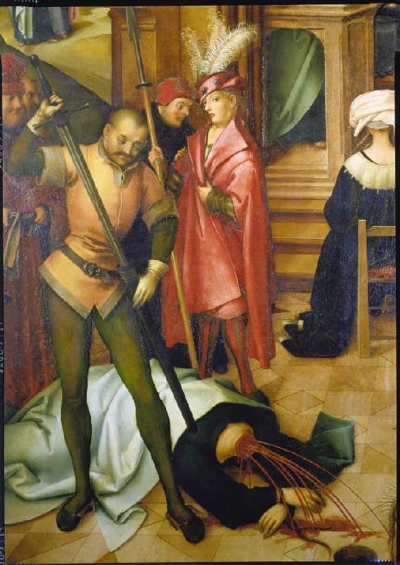 Basilikatafel San Paolo fuori Le mura. Detail: Decapitation of the St. Paulus. from Hans Holbein the Elder