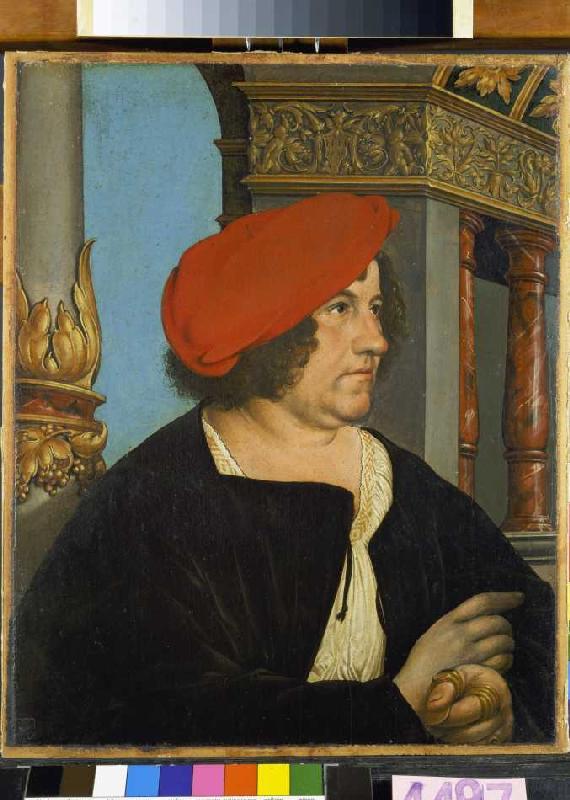 Portrait of the Basle mayor J.Meyer to the rabbits from Hans Holbein the Younger