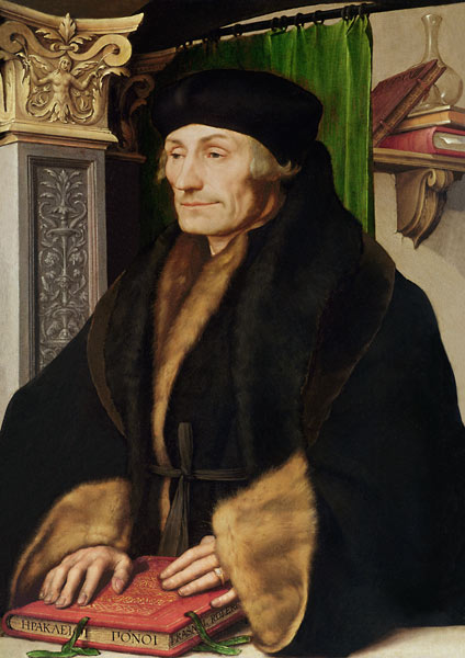 Portrait of Erasmus, 1523 (oil and egg tempera on panel) from Hans Holbein the Younger