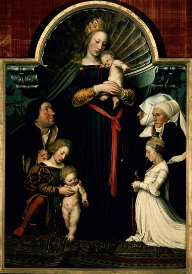 Madonna of the Burgermeister Meyer from Hans Holbein the Younger
