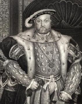 Portrait of King Henry VIII (1491-1547) from 'Lodge's British Portraits', 1823 (litho)