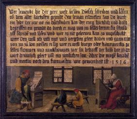 Schoolmaster s Sign/ Painting / 1516