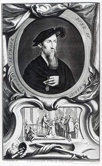 Edward Seymour, 1st Duke of Somerset ; engraved by Jacobus Houbraken from Hans Holbein the Younger (workshop)