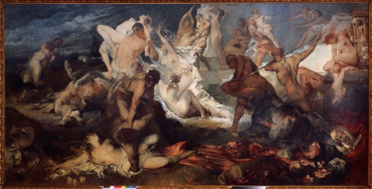 The Fight between the Lapiths and the Centaurs from Hans Makart