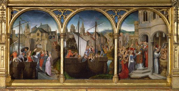The arrival of St. Ursula and her companions in Rome to meet Pope Cyriacus