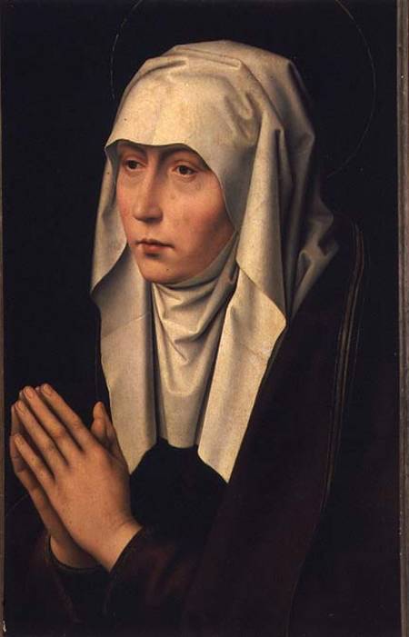 The Virgin Mourning (panel) from Hans Memling