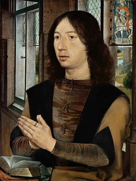 The Donor, from the right wing of the Diptych of Maerten van Nieuwenhove from Hans Memling