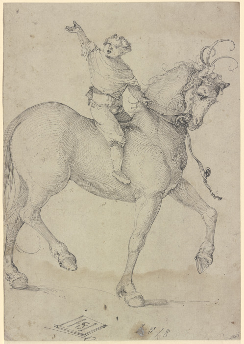 Boy on a high horse from Hans Schäufelein