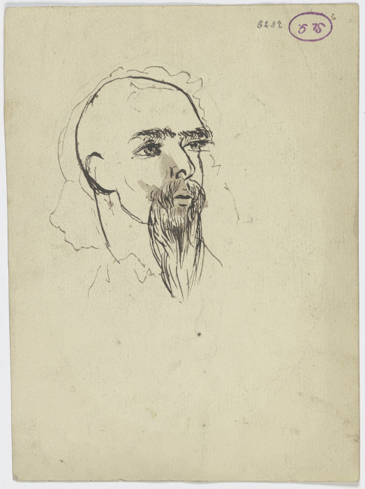 Bearded head from Hans Thoma