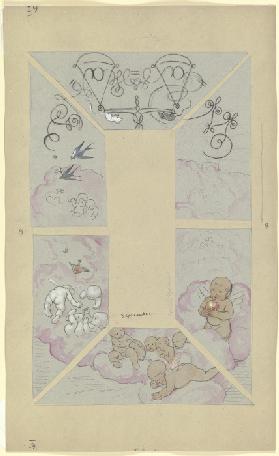 September. Design for a Ceiling Painting for the Café Bauer