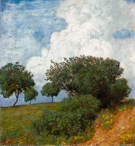 Landscape with cloud from Hans Thoma
