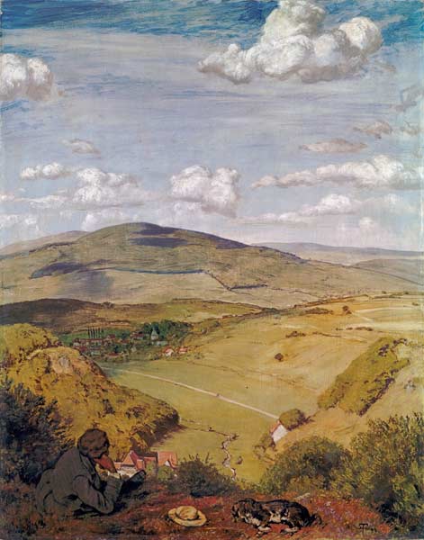 Hans Thoma, Blick ins Tal(Taunus)/1890 from Hans Thoma
