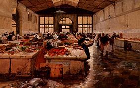 Fish market in Bologna. from Hans von Bartels