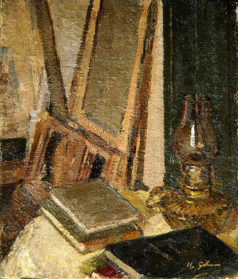 Studio Interior (oil on canvas) from Harold Gilman