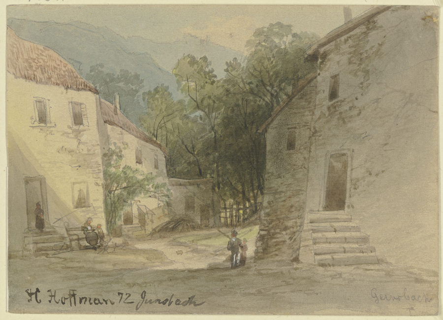 View of a village road from Heinrich Adolf Valentin Hoffmann