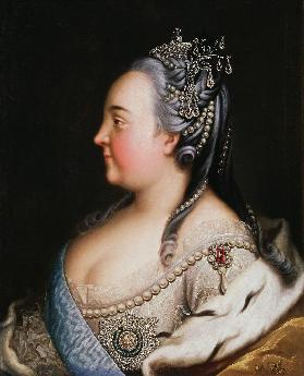Portrait of Empress Elisabeth (1709-1762) with Pearles