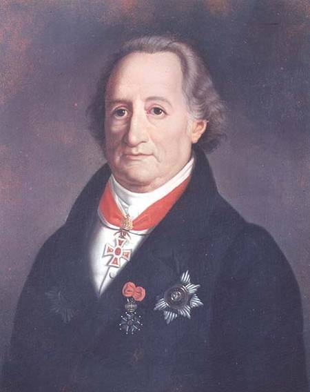 Portrait of Johann Wolfgang von Goethe (1749-1832) with Decorations from Heinrich Cristoph